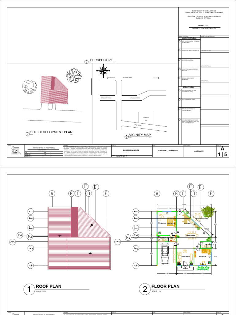 Architectural and Structural Plans | PDF | Door | Window