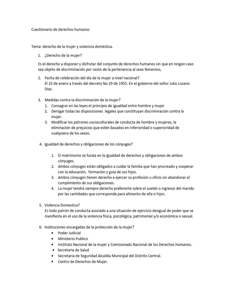 Derechos de la Mujer y Violencia | PDF | La violencia contra las ...