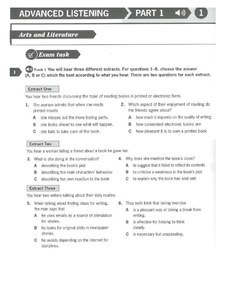 Booster Test 1 Listening | PDF