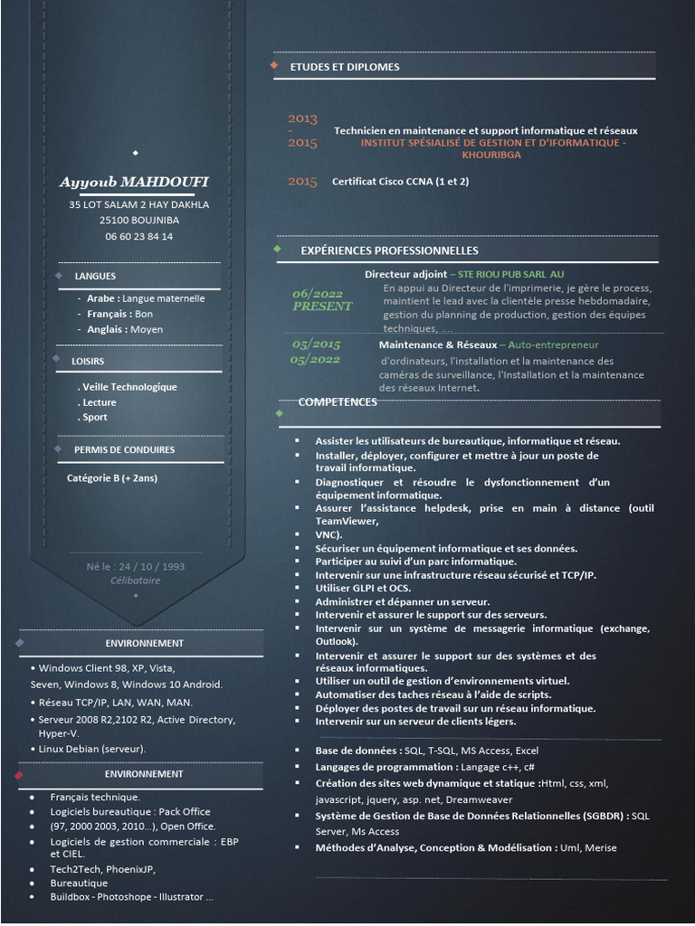 Compétences en Informatique et Réseaux | PDF | Microsoft Access ...