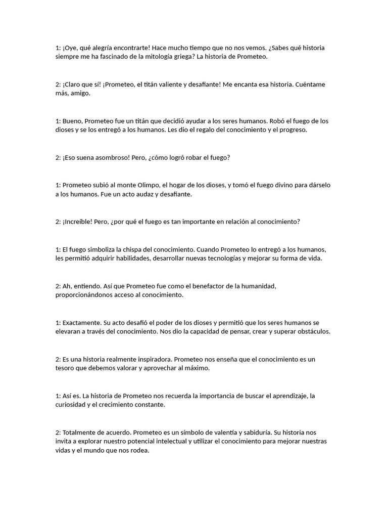 Prometeo: El Titán del Conocimiento | PDF