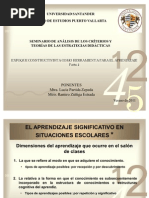 2 El Aprendizaje Significativo en Situaciones Escolares