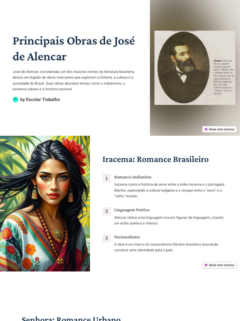 Obras Marcantes de José de Alencar | PDF