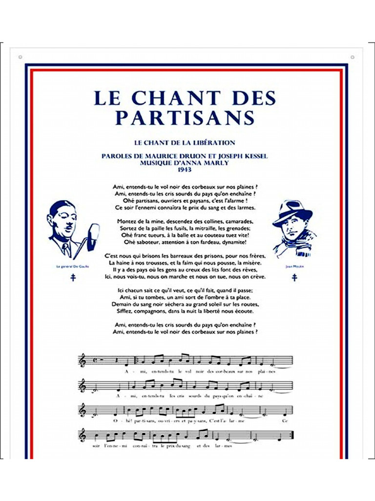 Histoire du Chant des Partisans | PDF | Seconde Guerre mondiale