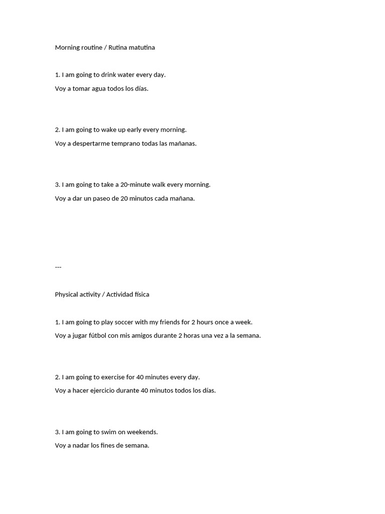 Morning Routine | PDF