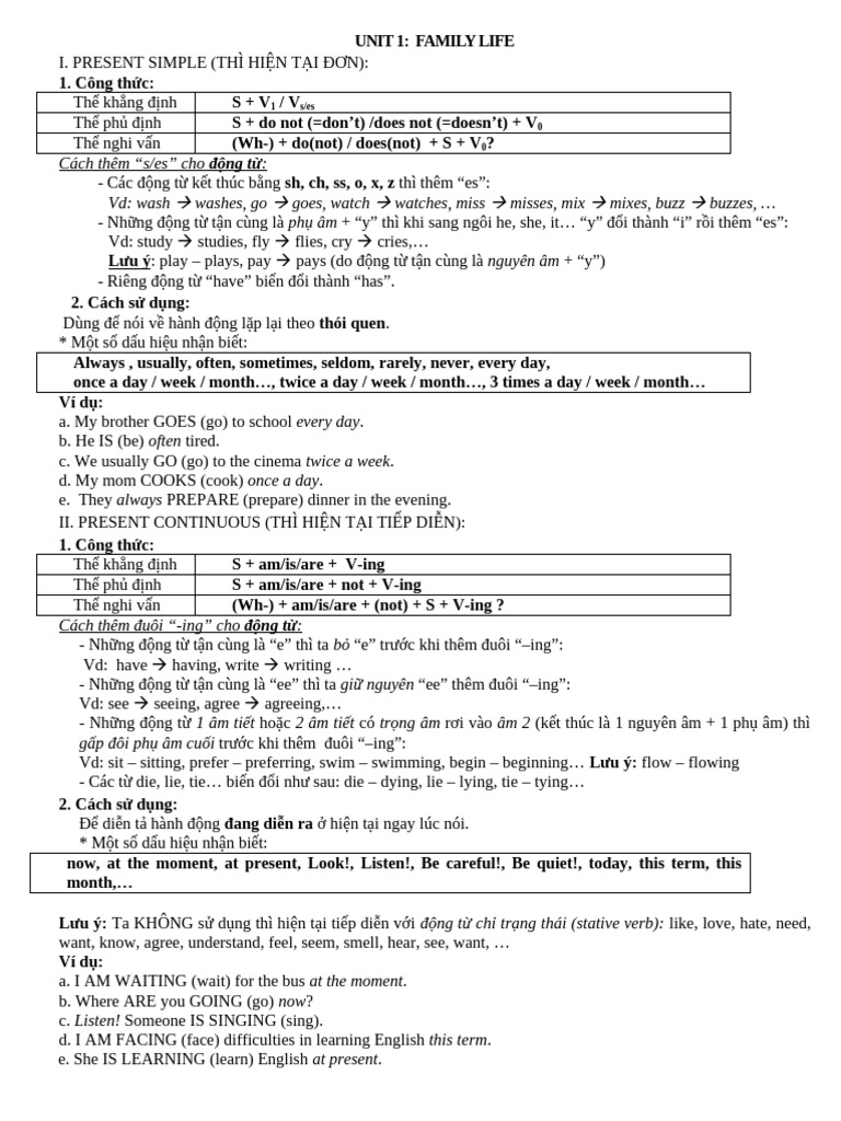 Unit 1 - HS | PDF