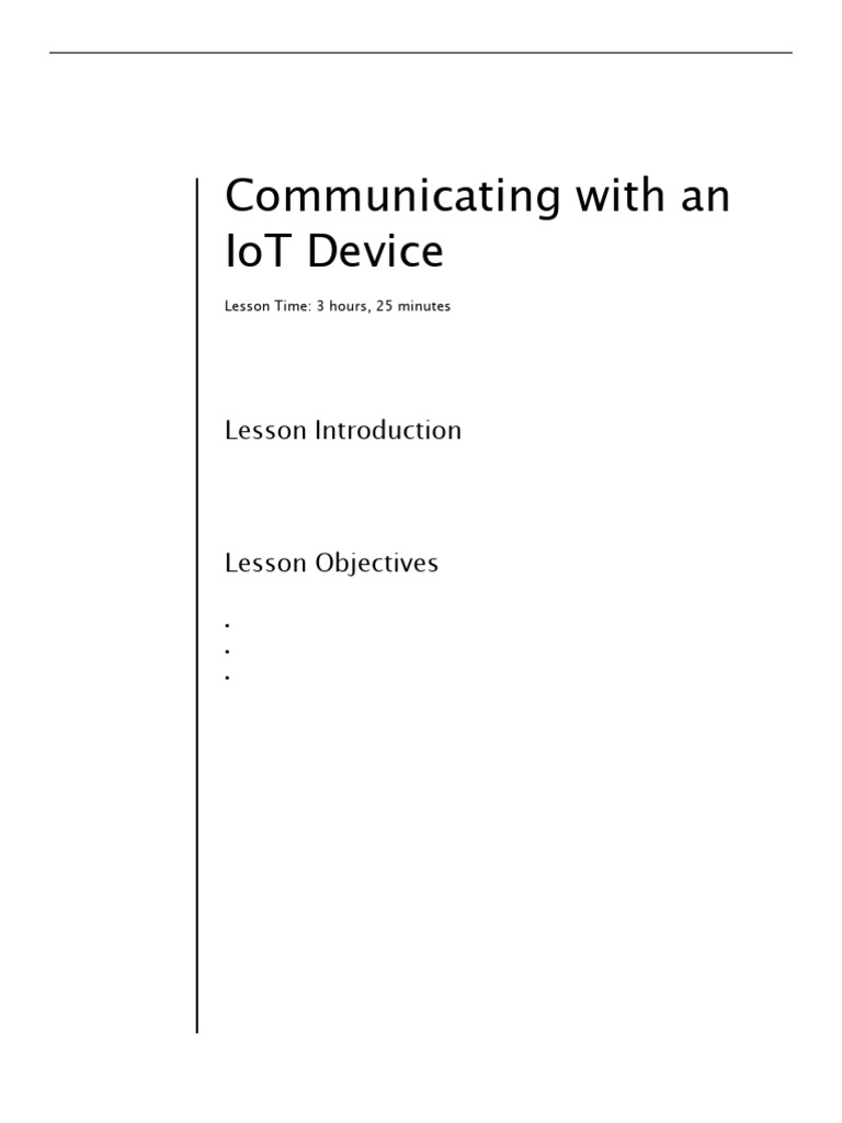 IoT Device Communication Methods | PDF | Computer Network | Internet Of ...