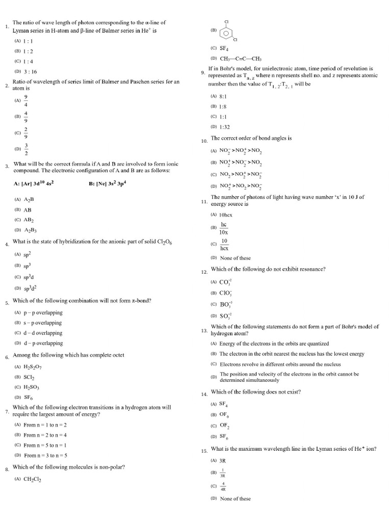 Class Test Format