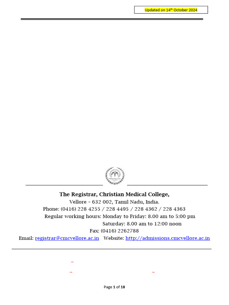 Medical PG Bulletin 2024 Oct 14 2024 | PDF | Doctor Of Medicine ...