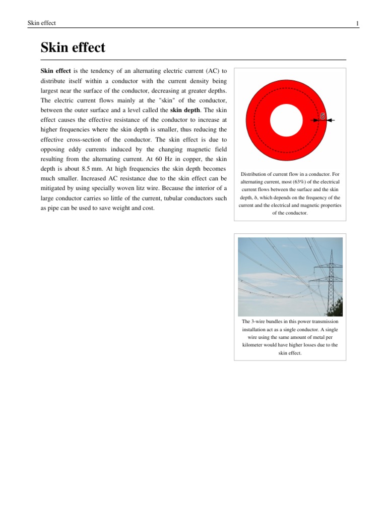 Understanding Skin Effect in Conductors | PDF | Alternating Current ...