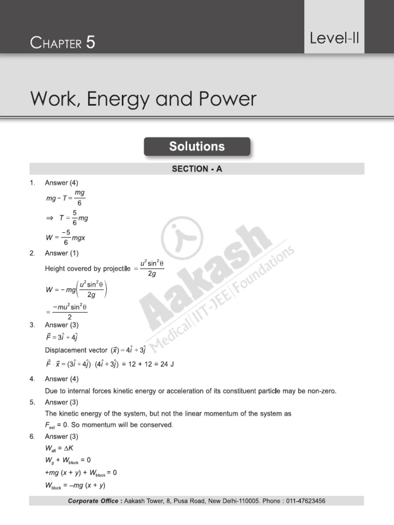 CLS MED 24 25 XI Phy Package 2 Level 2 Chapter 5 | PDF