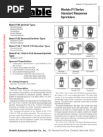 Reliable Model G Sprinkler Catalogue | PDF | Fire Sprinkler System | Screw