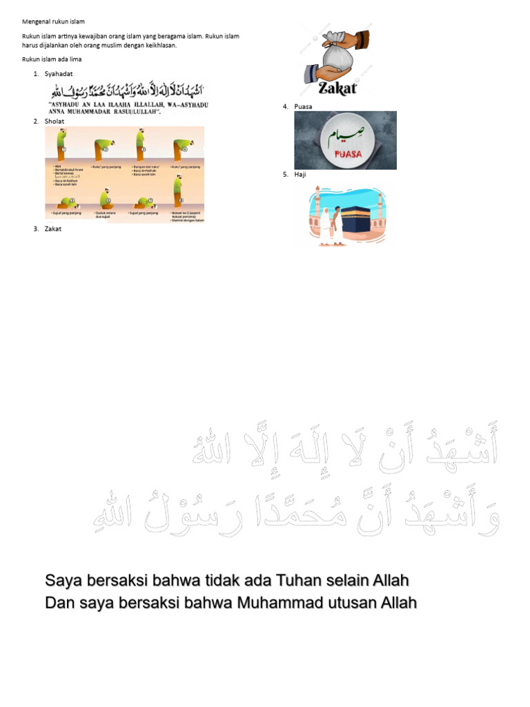 Lima Rukun Islam Yang Wajib Diketahui Pdf