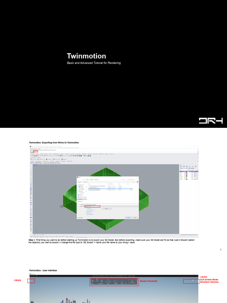 Twinmotion Rendering Tutorial Guide | PDF | 3 D Computer Graphics ...