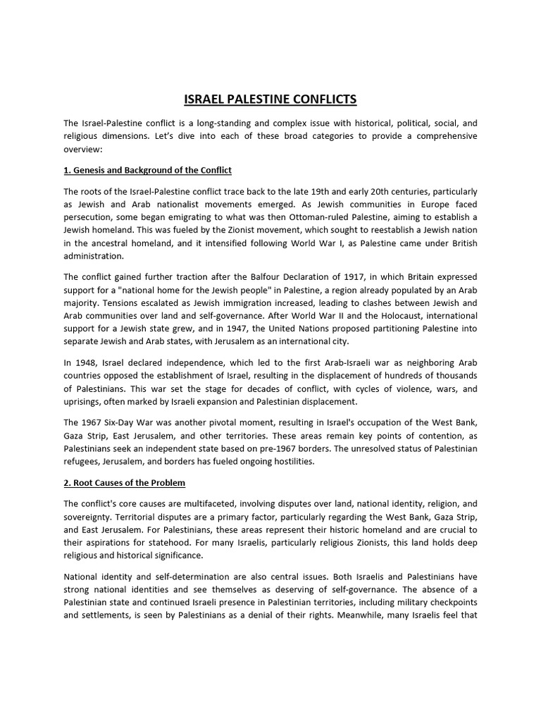 Israel Paper Pdf Israeli Palestinian Conflict Israel