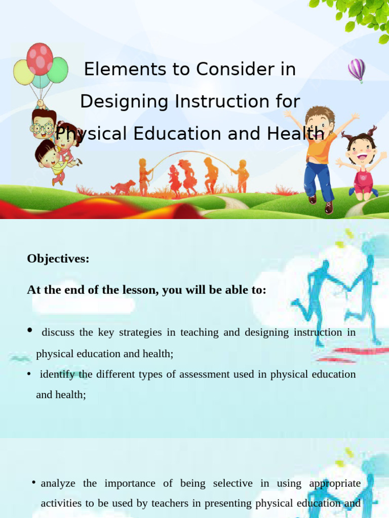 Designing PE and Health Instruction | PDF | Educational Assessment ...