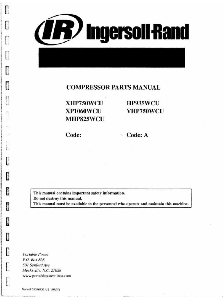 PDF Compressor Parts Manual Compress | PDF