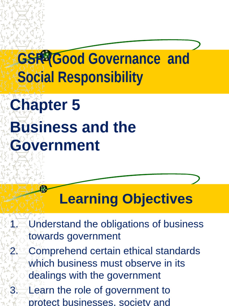 GSR Module5 BusinessandtheGovernemnt | PDF | Employment | Occupational ...
