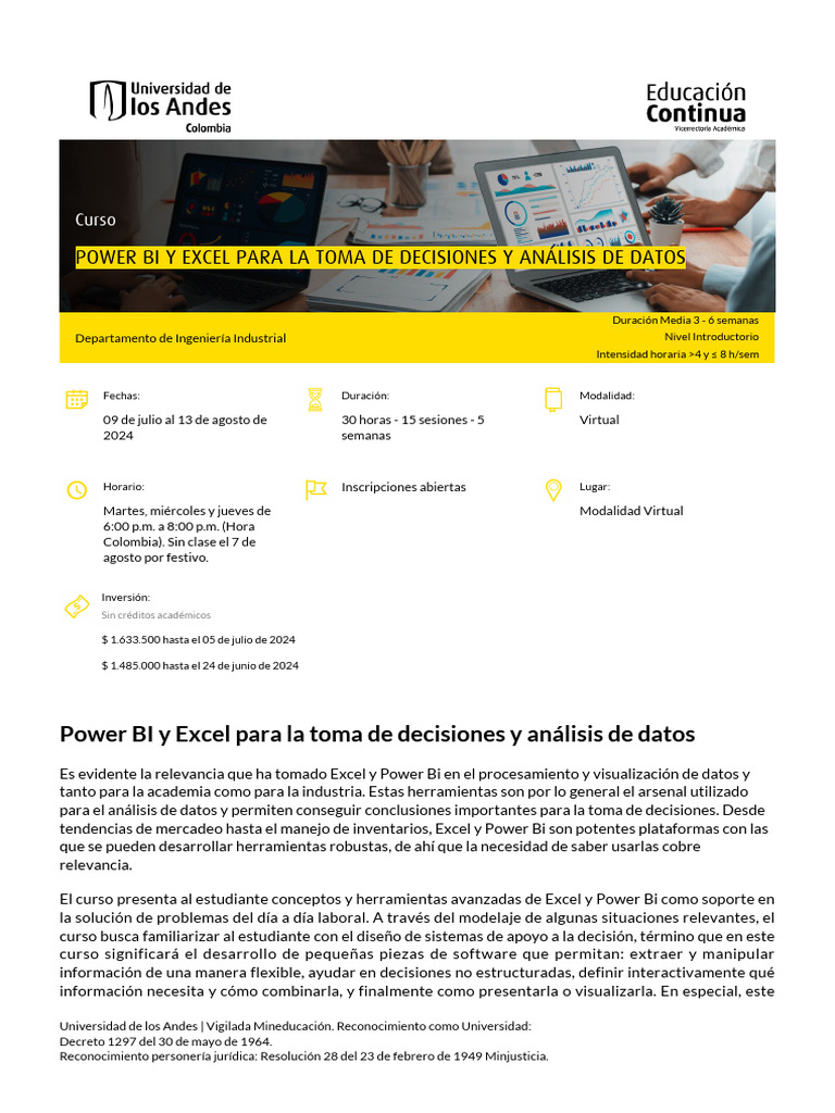Power BI y Excel: Toma de Decisiones | PDF | Microsoft Excel | Ciencias ...
