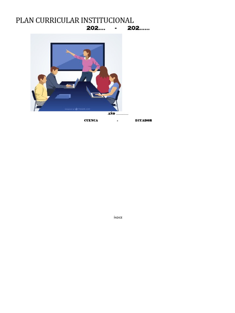 Planificación Curricular Institucional 2023 | PDF | Plan de estudios ...