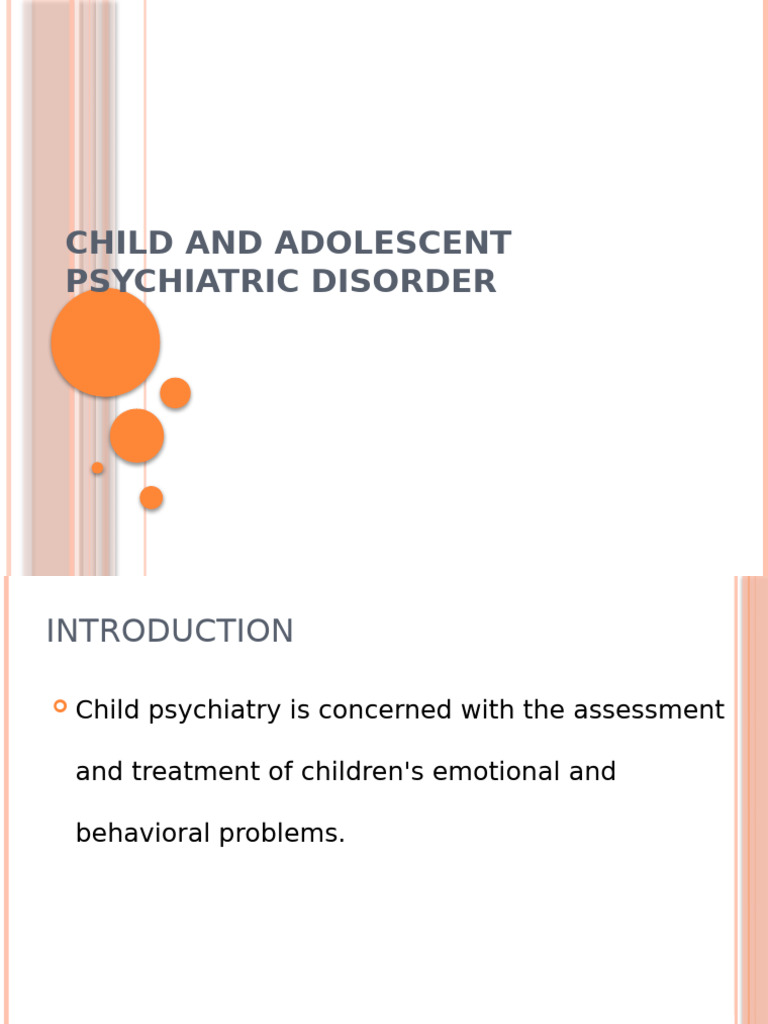 Child and Adolescent Psychiatric Disorder | PDF | Intellectual ...