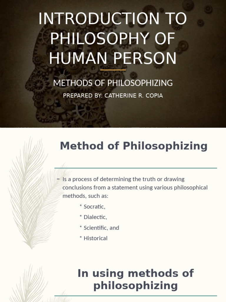 Lesson 3 Methods of Philosophizing | PDF | Truth | Scientific Method