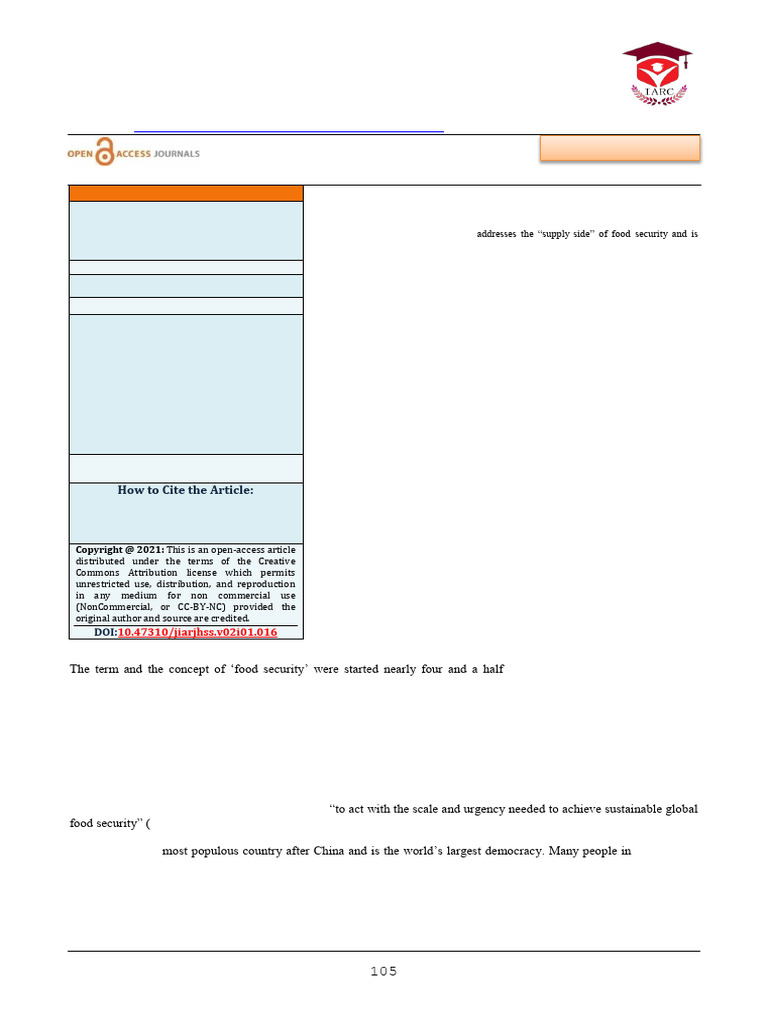 Food Insecurity Concept Causes Effectsand Possible Solutions | PDF ...