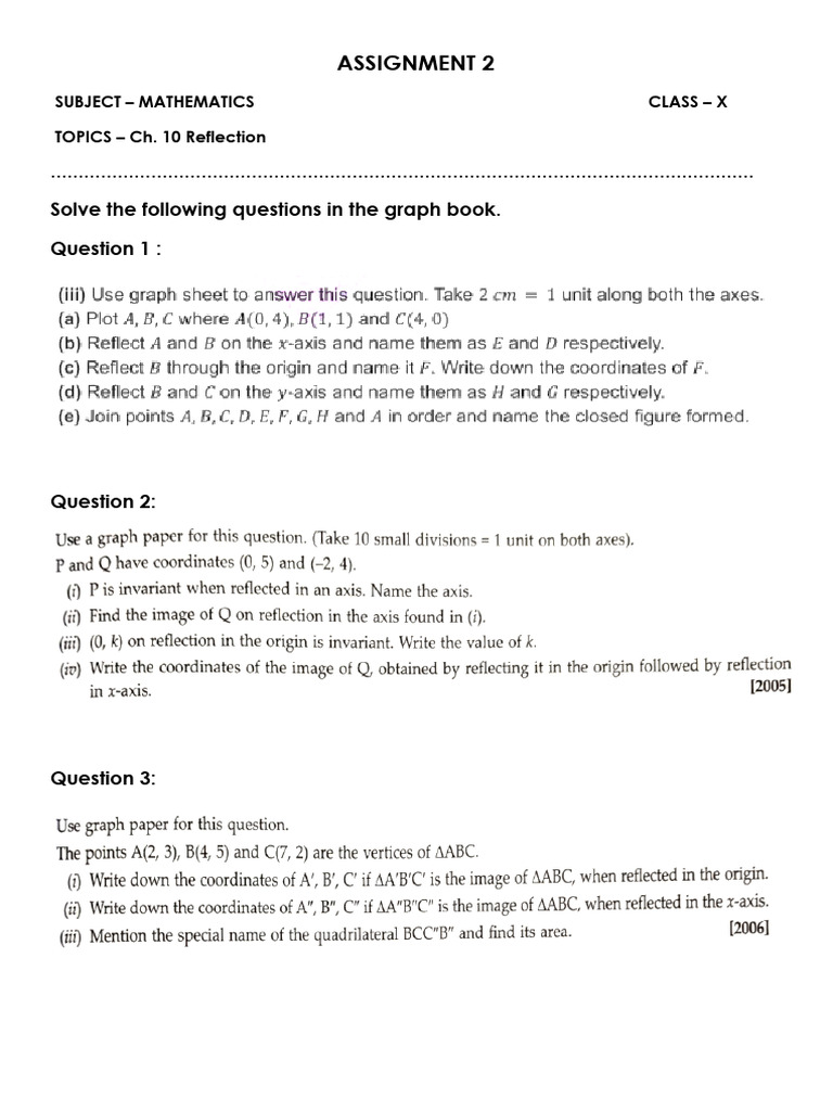 Assignment 2 (X) - Reflection | PDF