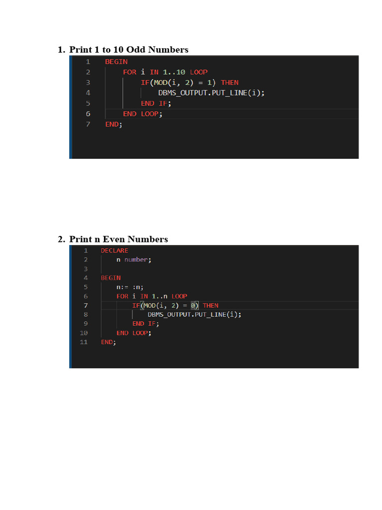 Pl sql programs pdf