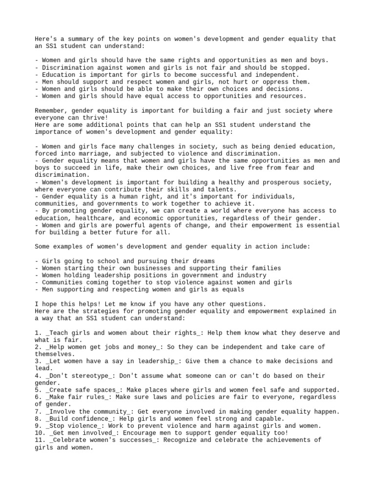 Text 2 | PDF | Gender Studies | Gender Equality
