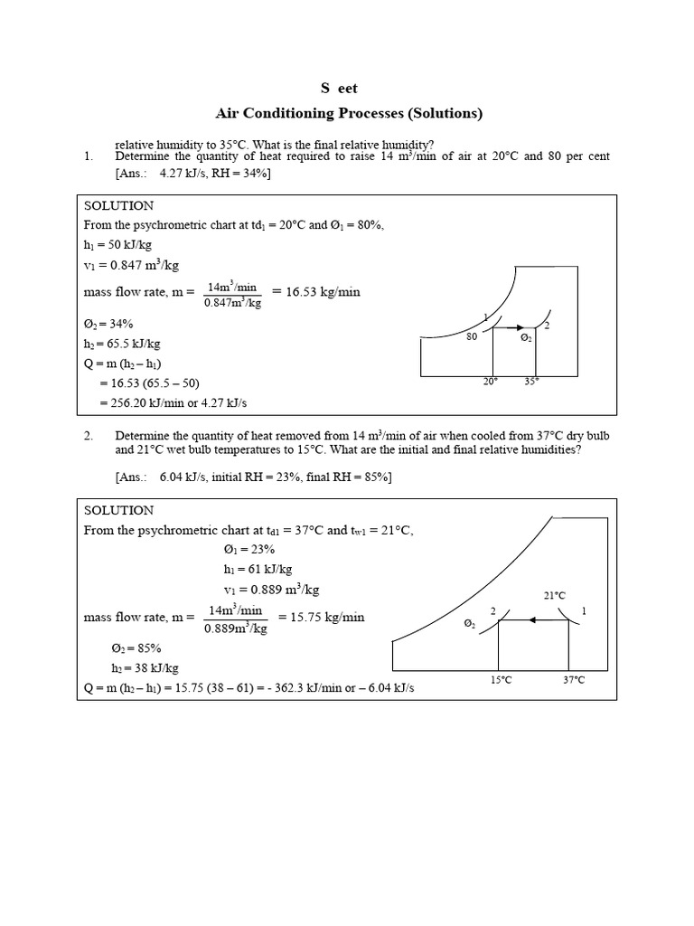 Sheet 04 Ans Total | PDF | Humidity | Engineering Thermodynamics
