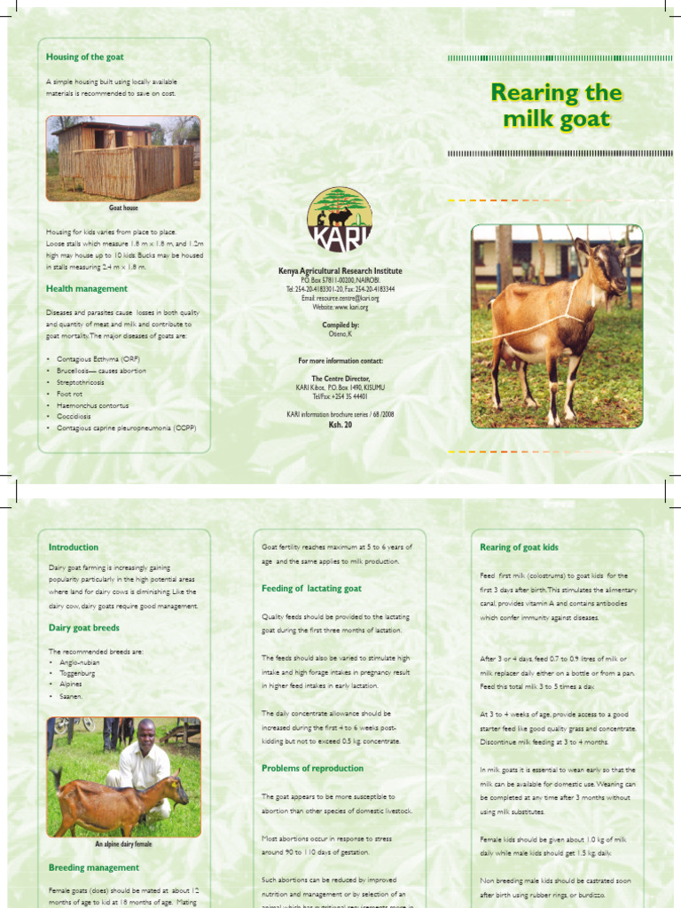 Rearing The Milk Goat | PDF | Goat | Milk