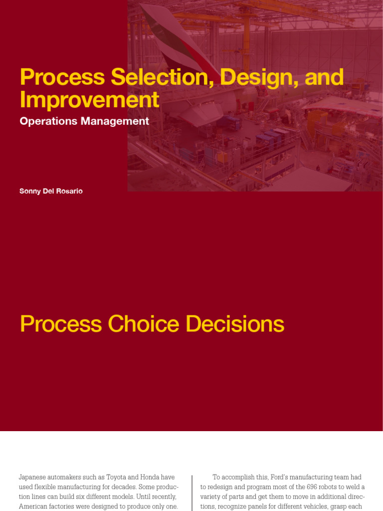5+ +Process+Selection%2C+Design%2C+and+Improvement | PDF