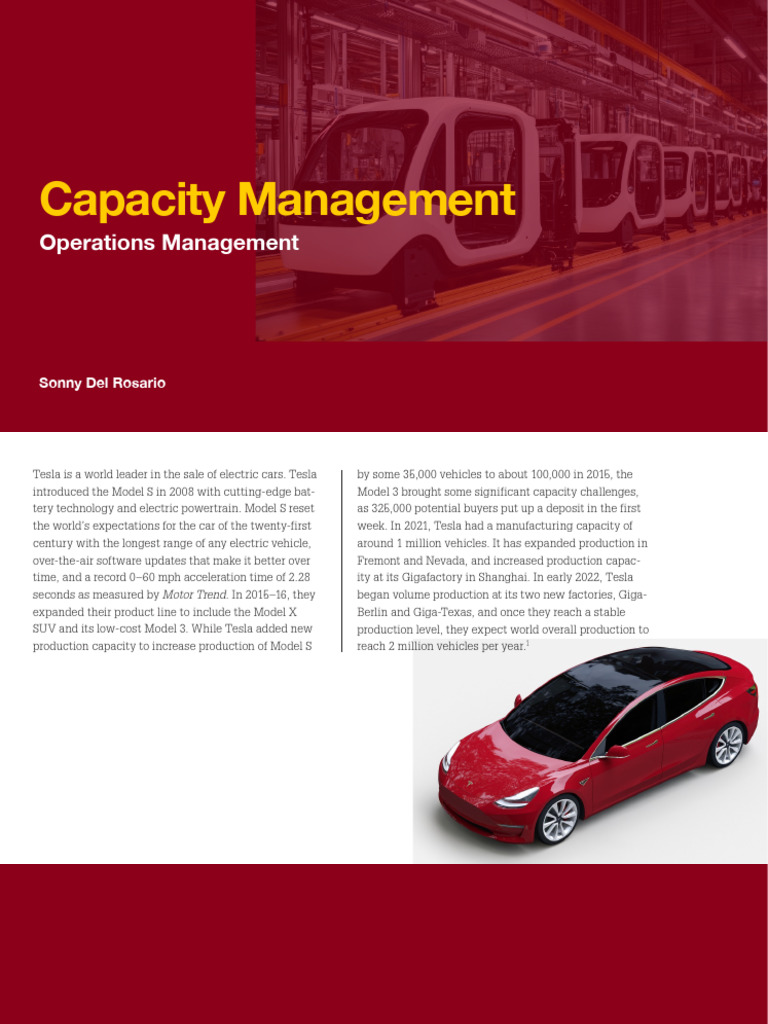 4 Capacity Planning Pdf Economies Of Scale Hamburgers
