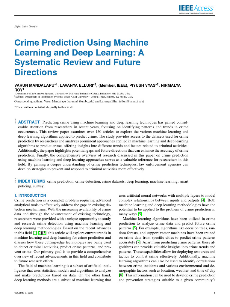Crime Prediction with ML & Deep Learning | PDF | Machine Learning ...