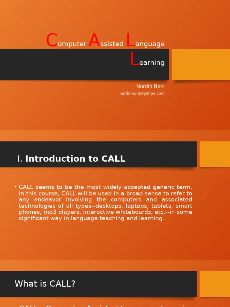 CALL Course | PDF | English As A Second Or Foreign Language | Teachers
