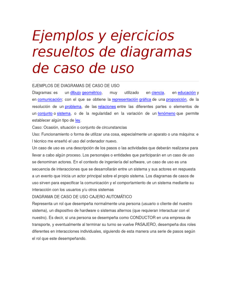 Ejemplos de Diagramas de Casos de Uso | PDF | Business | Software