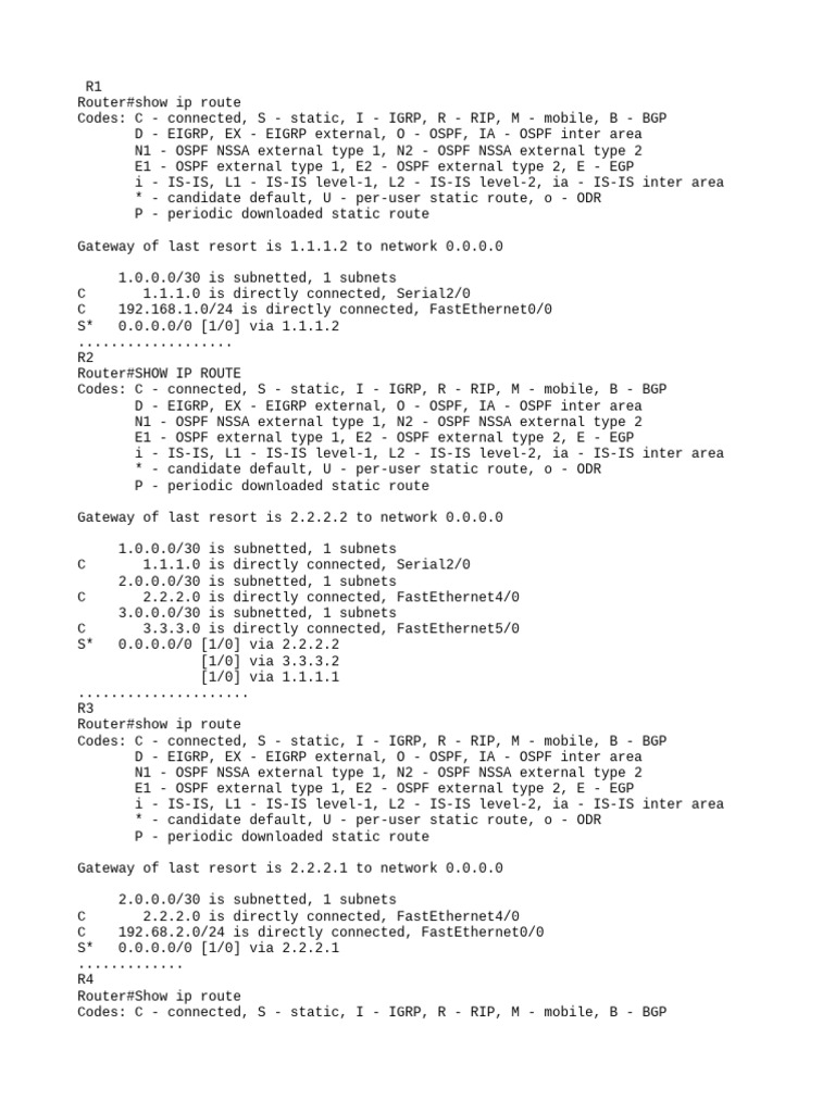 Default static route pdf data transmission computer networking
