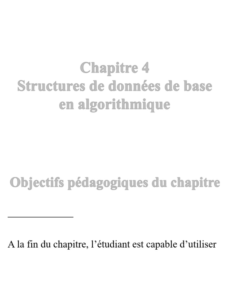 Structures de données en algorithmique | PDF | Informatique | Informatique