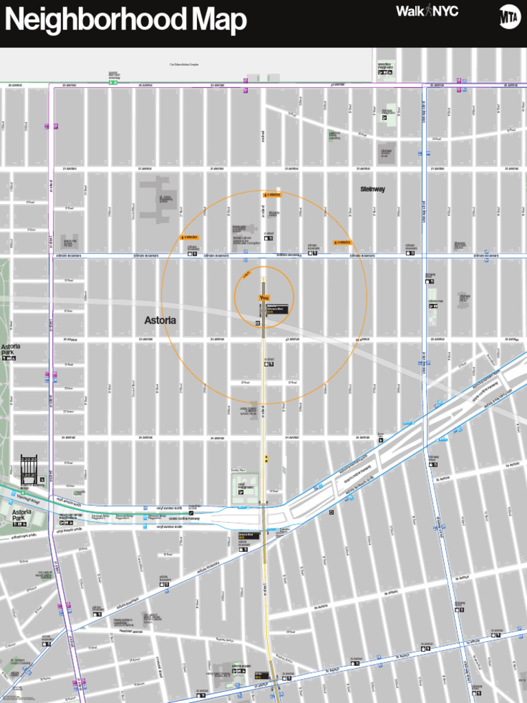 Astoria Neighborhood Map Overview | PDF | Routes | New York ...