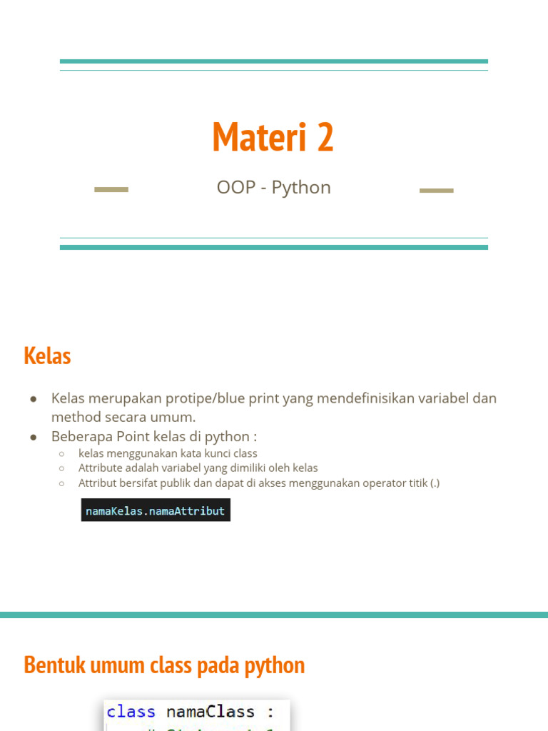 Materi 2 - Penggunaan Constructor, Method, Class Dan Instance Attribute ...