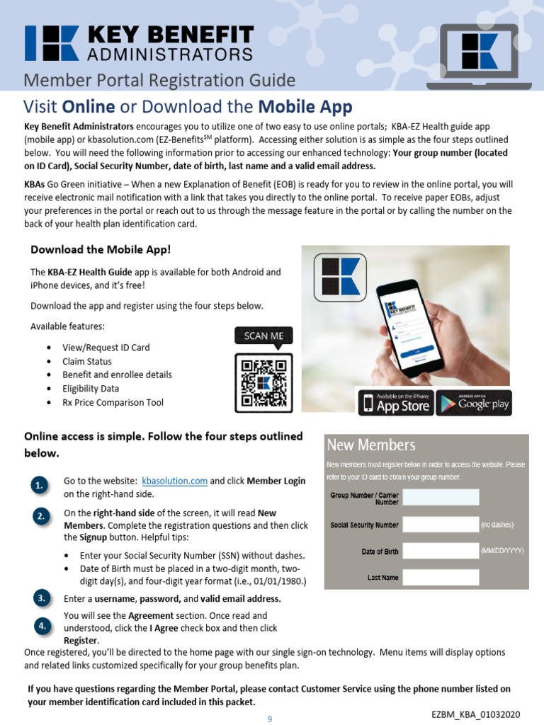 KBA Online Portal & App Access Guide | PDF | Mobile App | Identity Document
