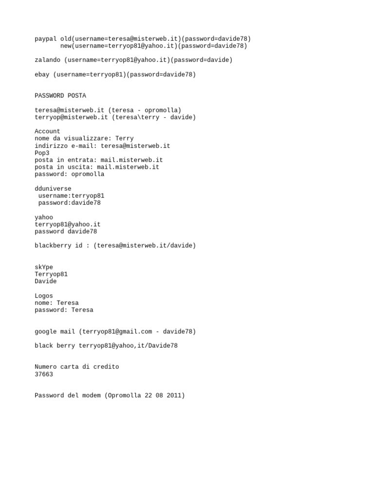 Password account google mail password y tarjeta de credito pdf