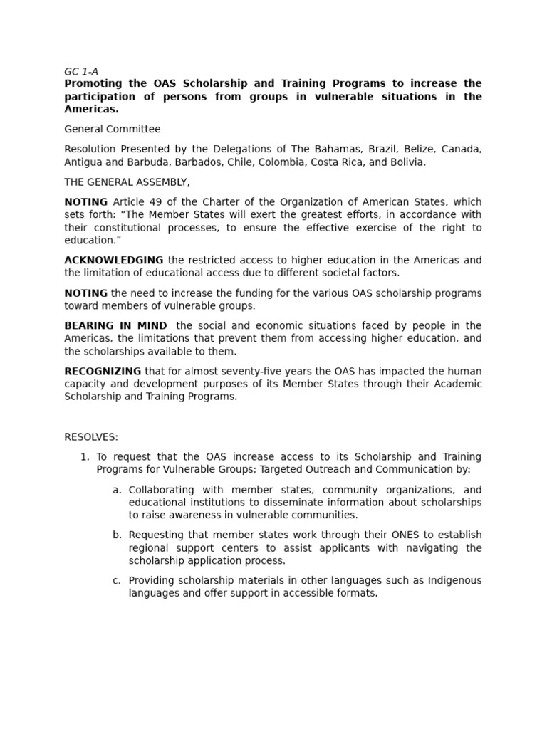 Resolution Paper MOAS | PDF | Food Security | Supplemental Nutrition ...
