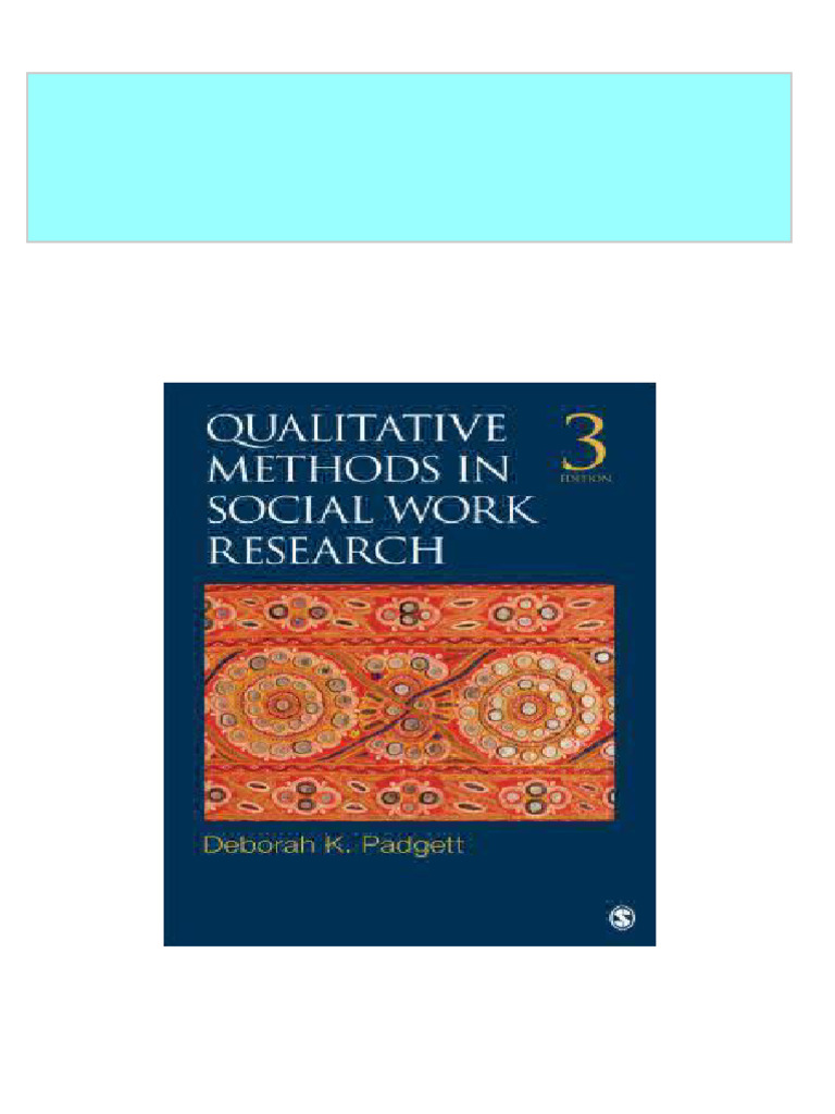 Qualitative Methods In Social Work Research – MUCMV