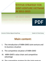 The Competitive Strategy For MBN-GMD Joint-Venture Vietnam