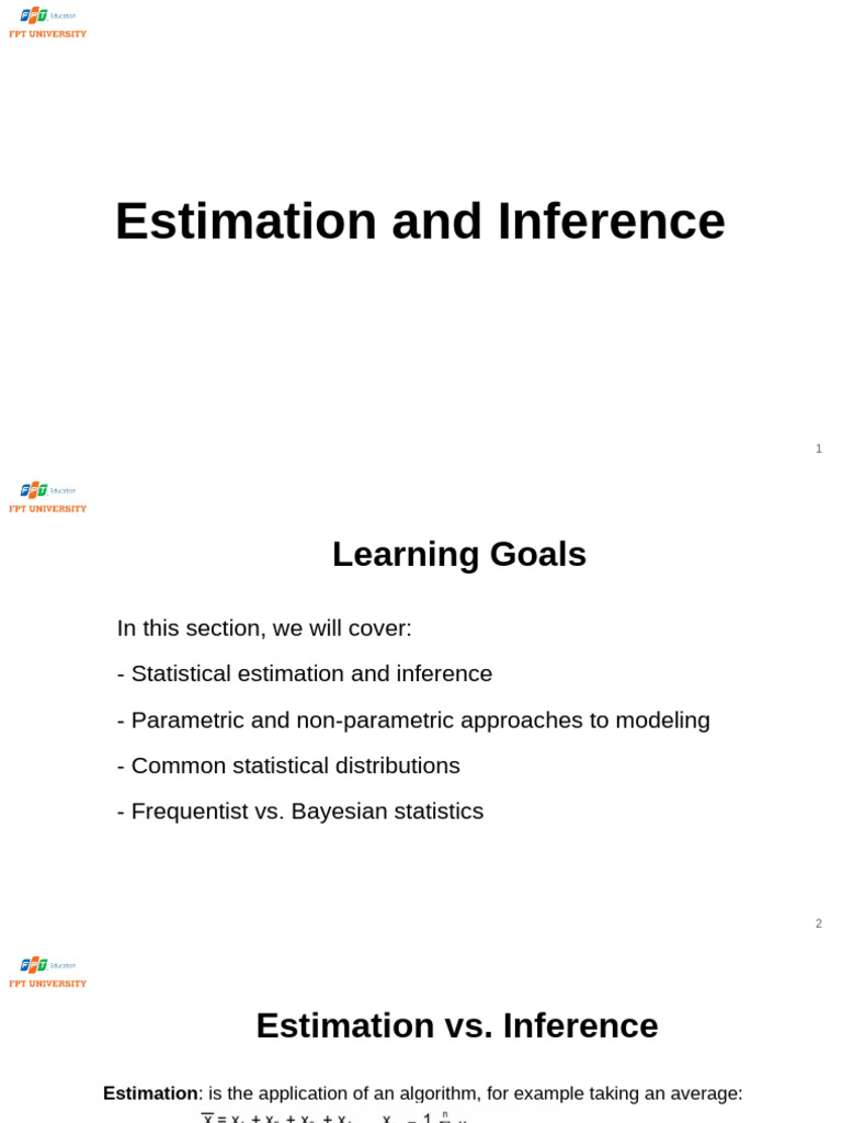 1.4.1. Estimation and Inference | PDF | Statistical Inference ...
