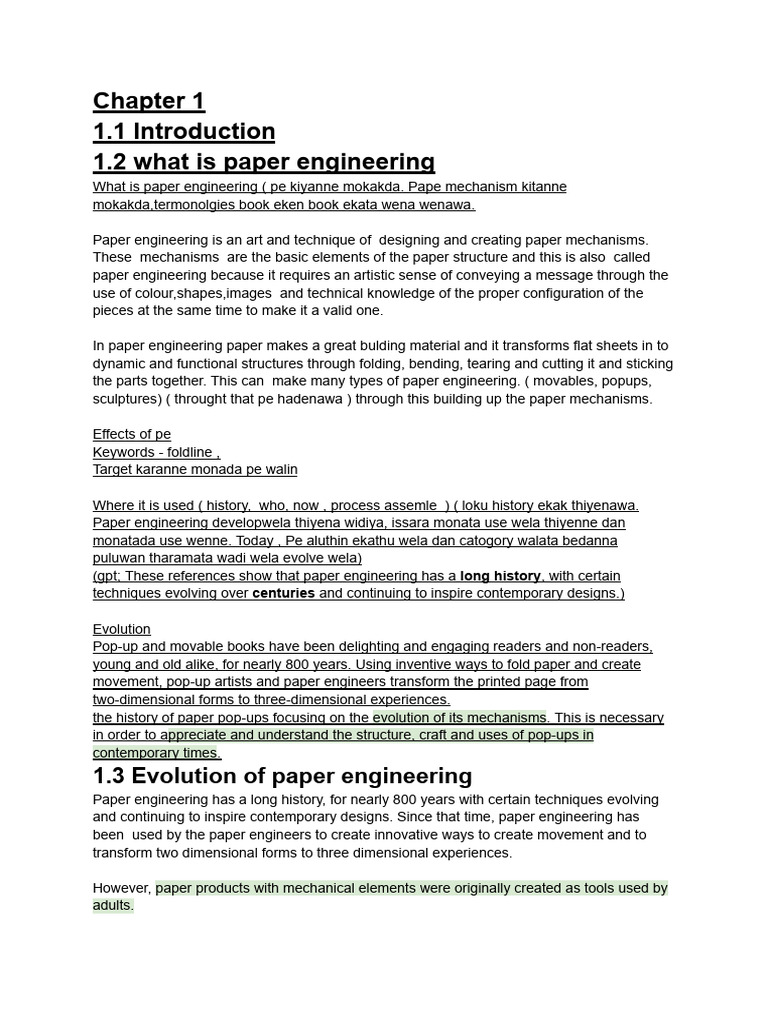 History and Evolution of Paper Engineering | PDF | Books