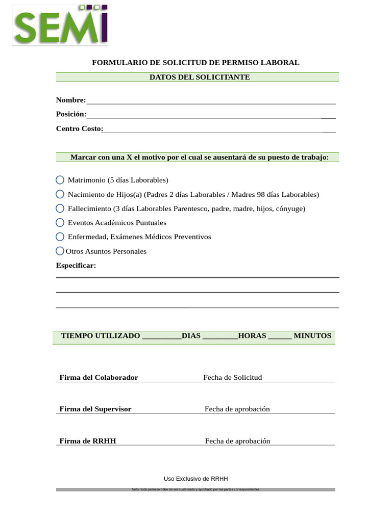 Formularios de Solicitud 10 | PDF