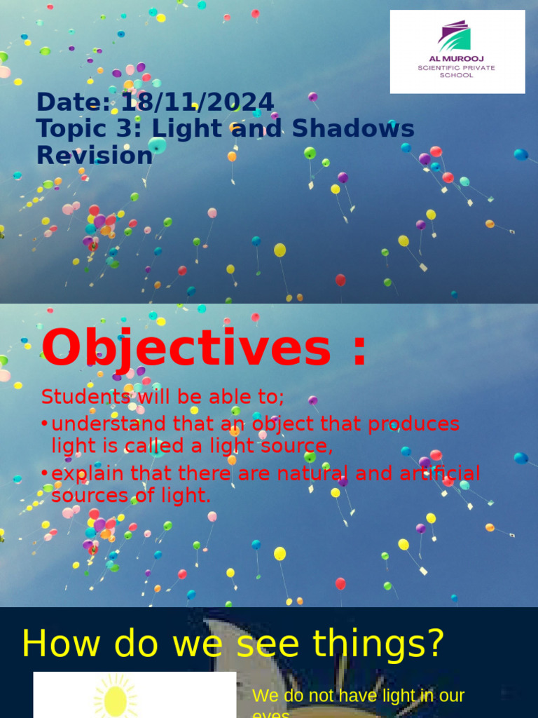 Understanding Light Sources: Natural vs. Artificial | PDF